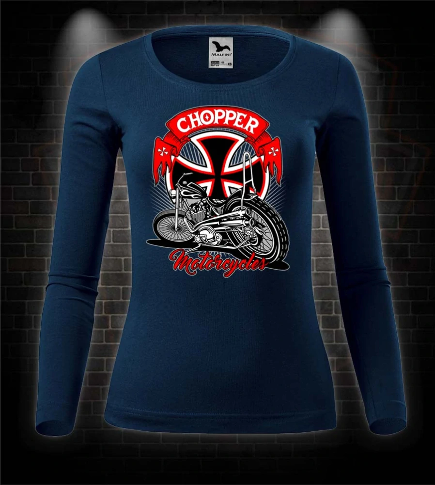 Dámske moto tričko s dlhým rukávom Chopper Motorcycles