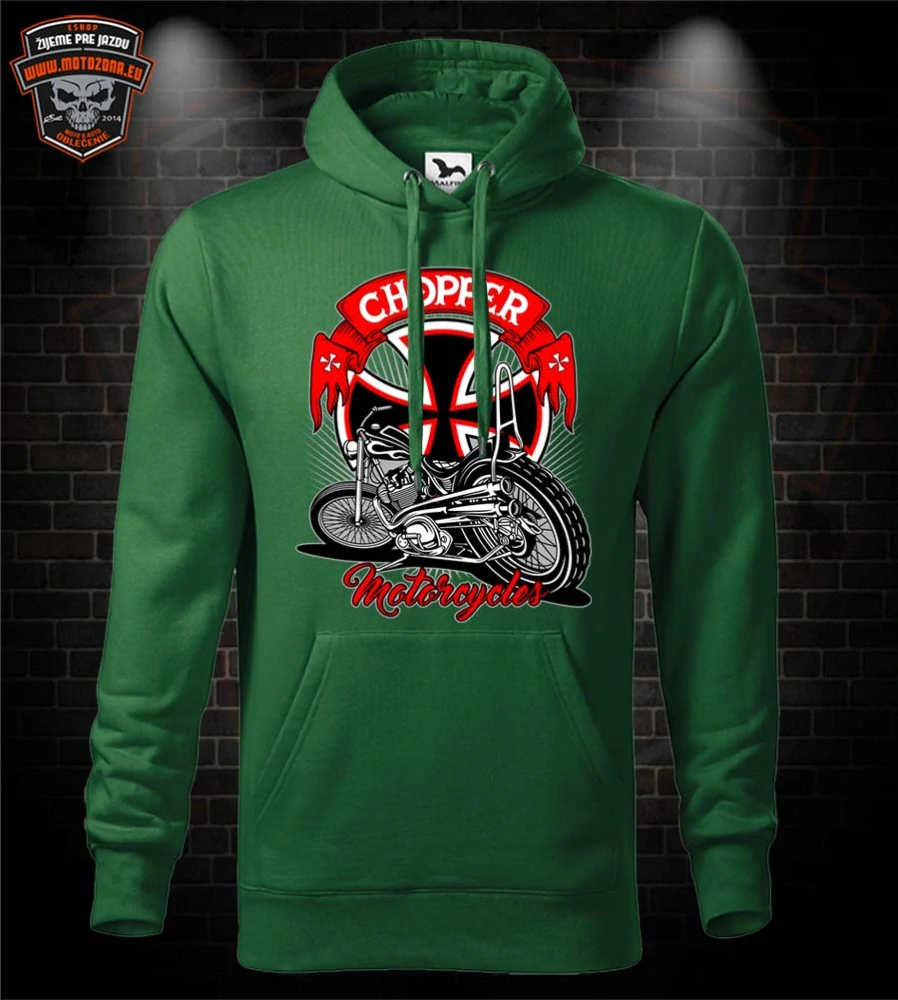 Kapucová motorkárska mikina Chopper Motorcycle