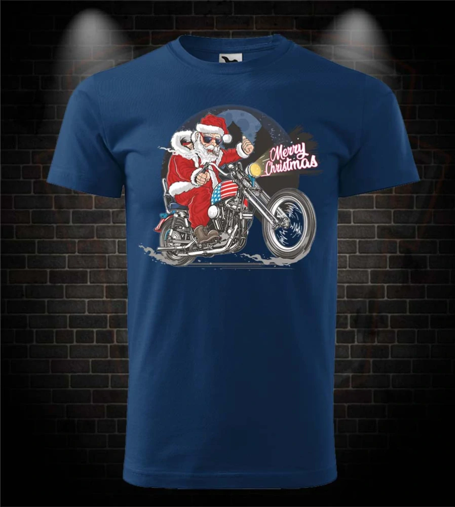 Motorkárske Vianočné tričko Merry Christmas