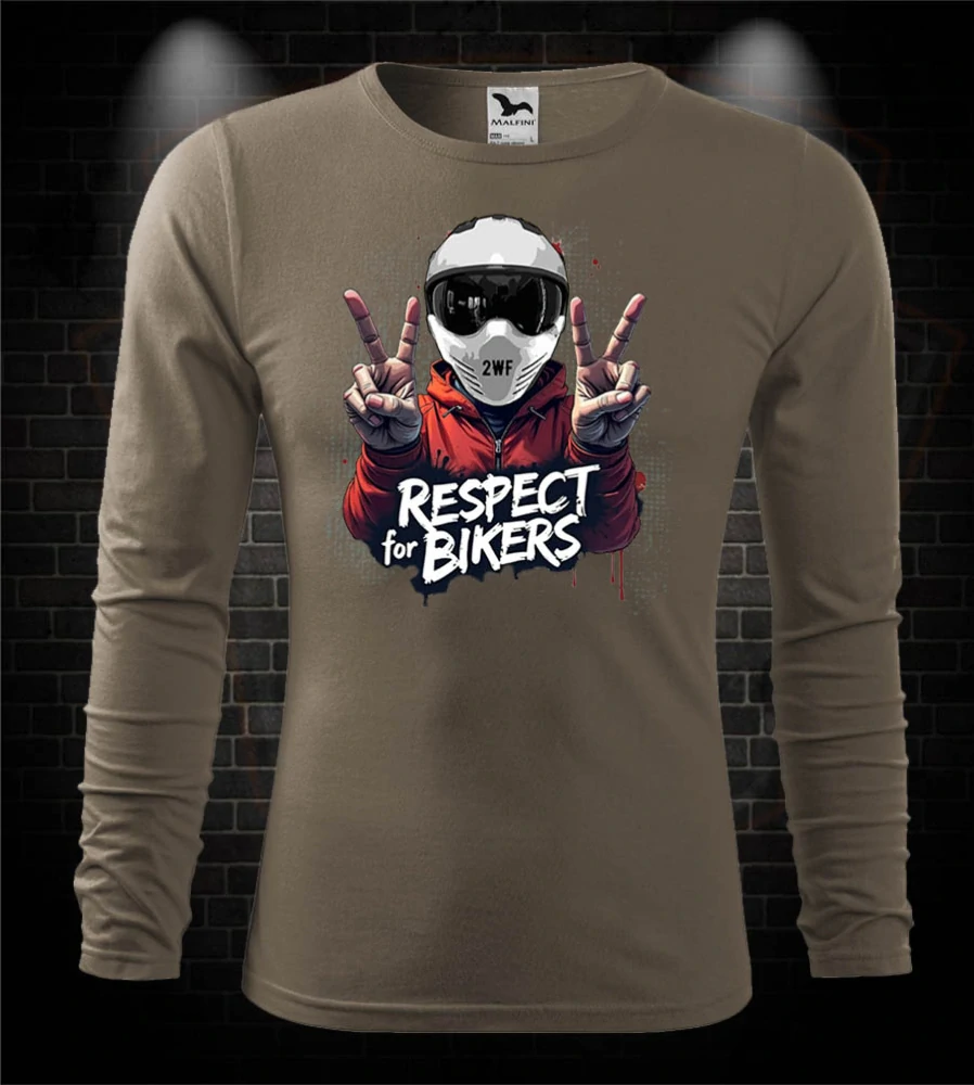 Mototričko s dlhým rukávom Respect for Bikers
