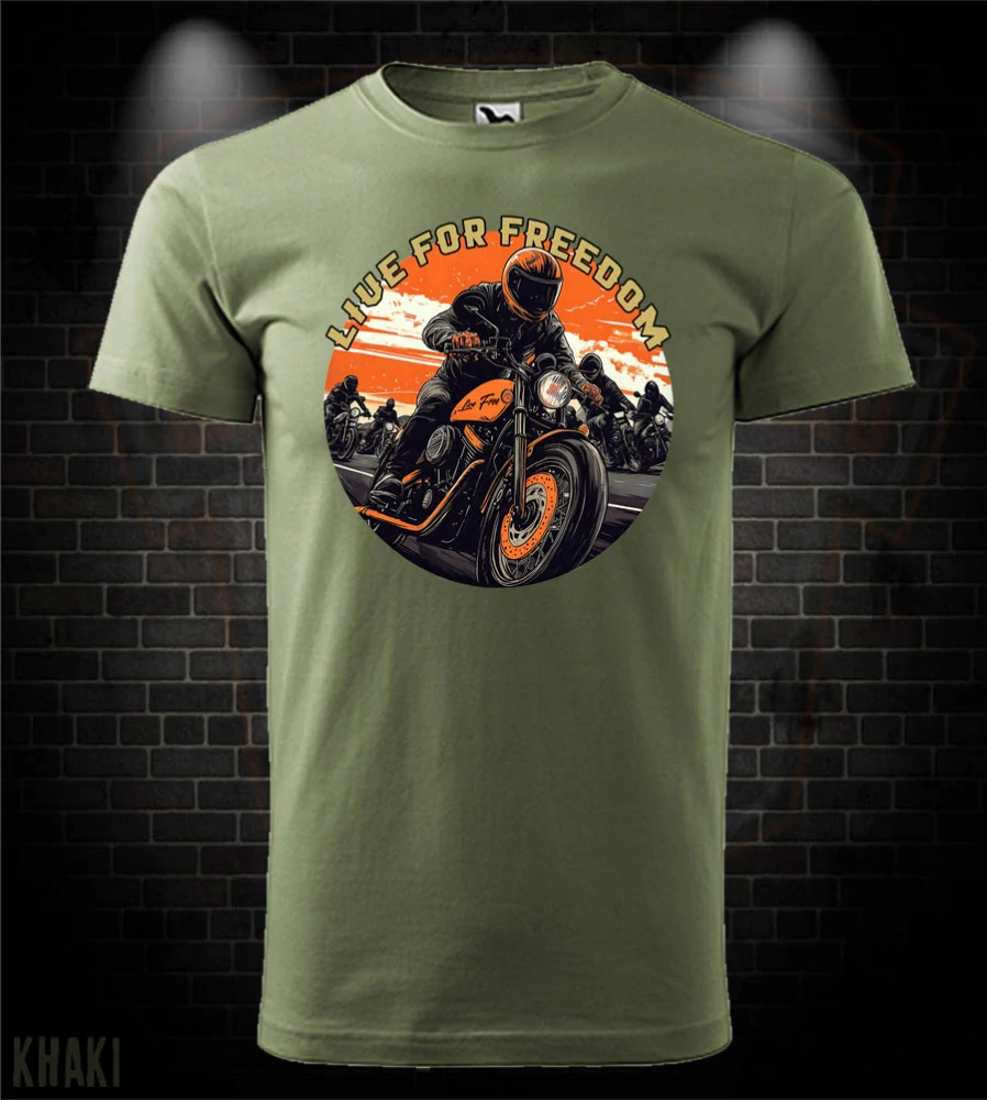 Motorkárske tričko Live for Freedom