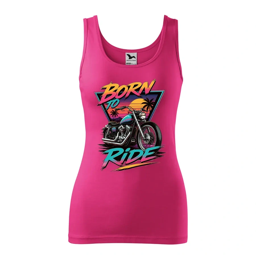Dámske motorkárske tielko Born to Ride - Retro – Nostalgická jazda za slobodou