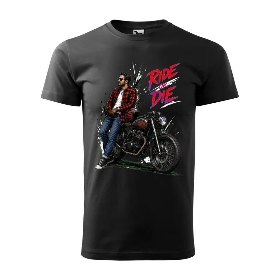 Motorkárske tričko Ride or Die - Cafe Racer | Štýl a sloboda