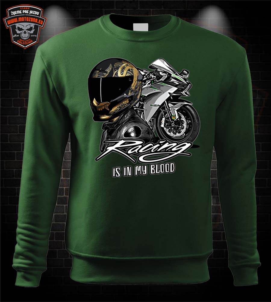 Moto mikina Racing is in my Blood