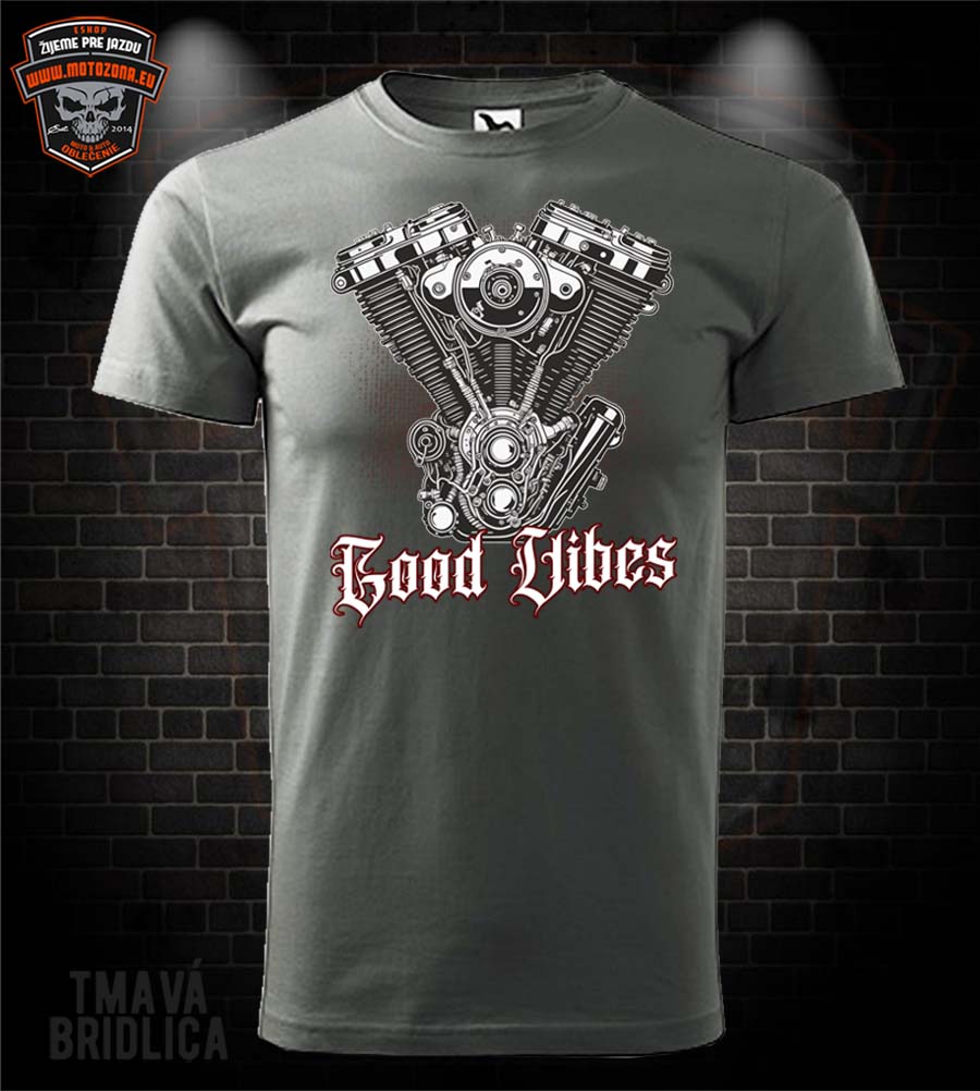 Motorkárske tričko Good Vibes