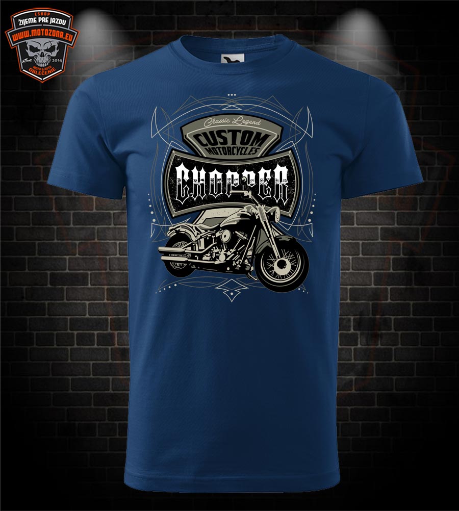 Motorkárske tričko Custom Chopper