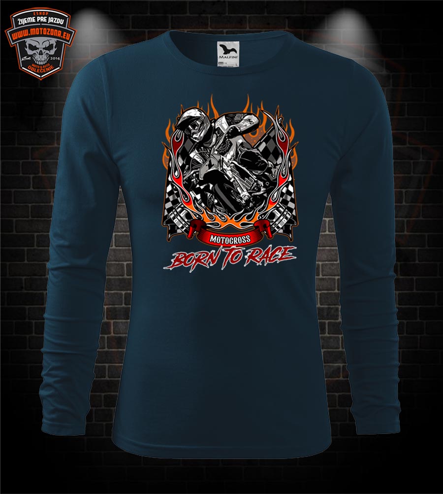 Mototričko s dlhým rukávom Motocross - Born to Race