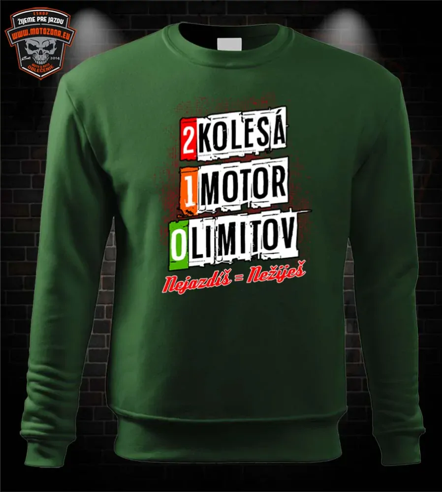 Mikina pre motorkára 2 kolesá - 1 motor - 0 limitov