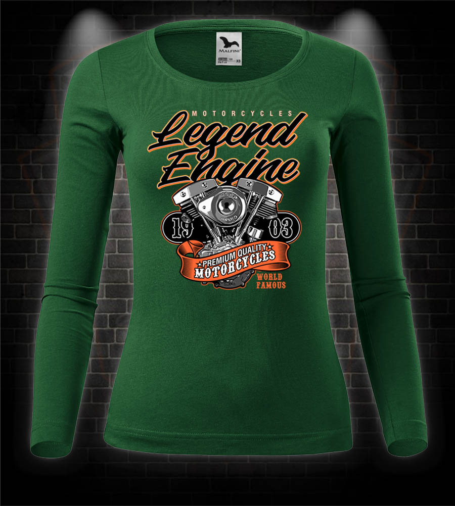 Dámske moto tričko s dlhým rukávom Legend Engine - Shovelhead