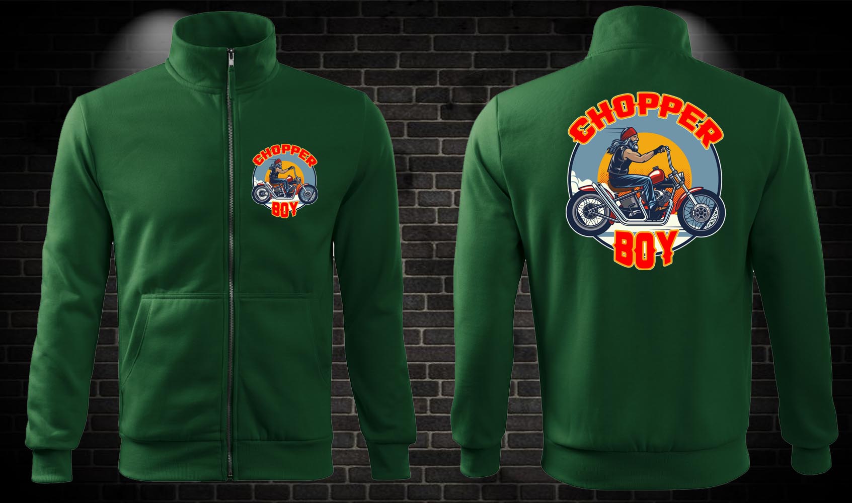 Zipsová moto mikina Chopper Boy