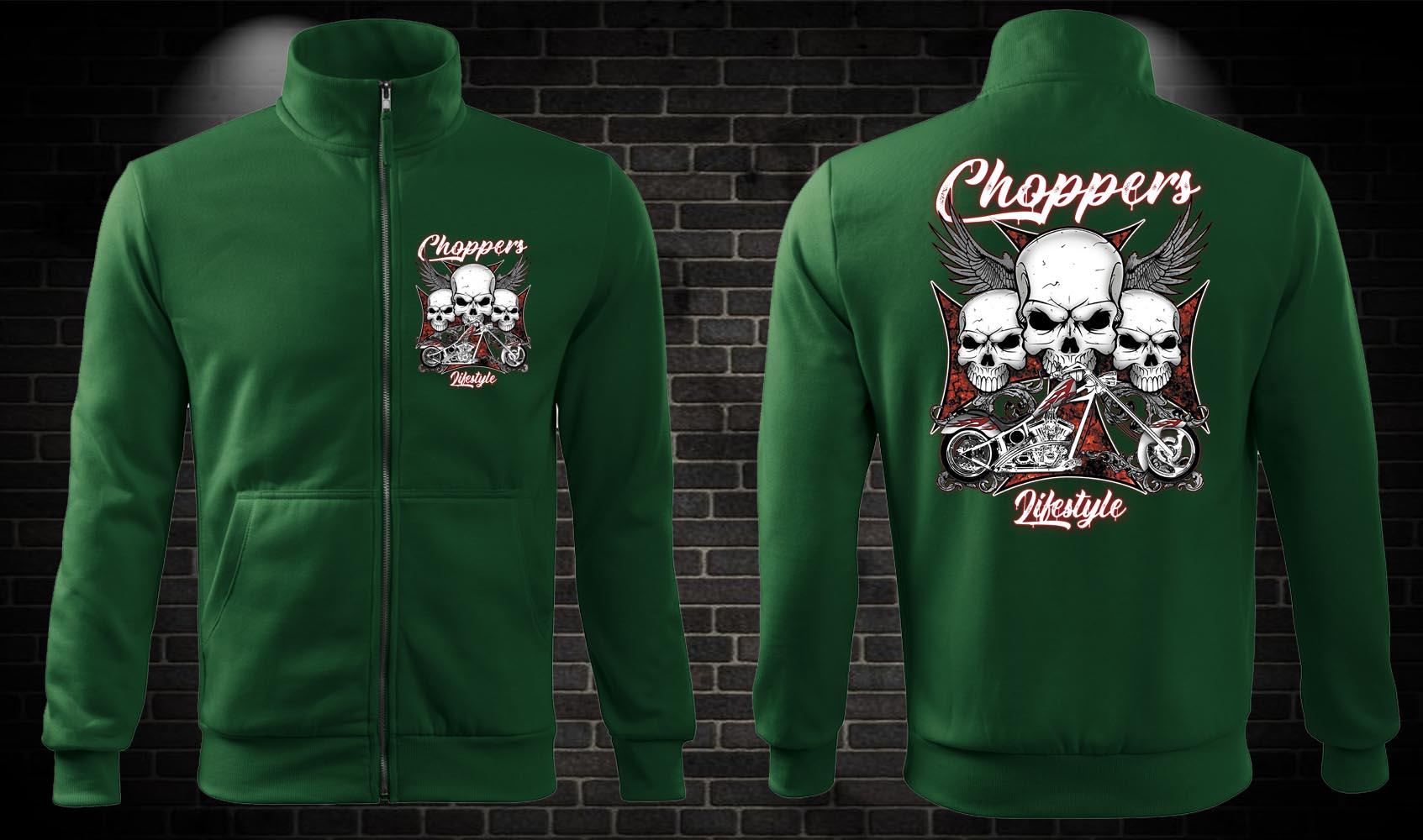 Zipsová moto mikina Choppers Lifestyle