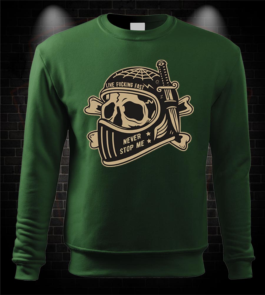 Moto mikina Live Fucking Fast