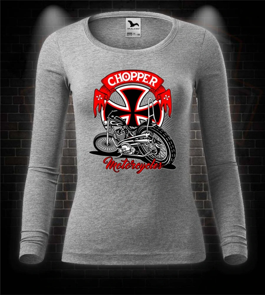 Dámske moto tričko s dlhým rukávom Chopper Motorcycles
