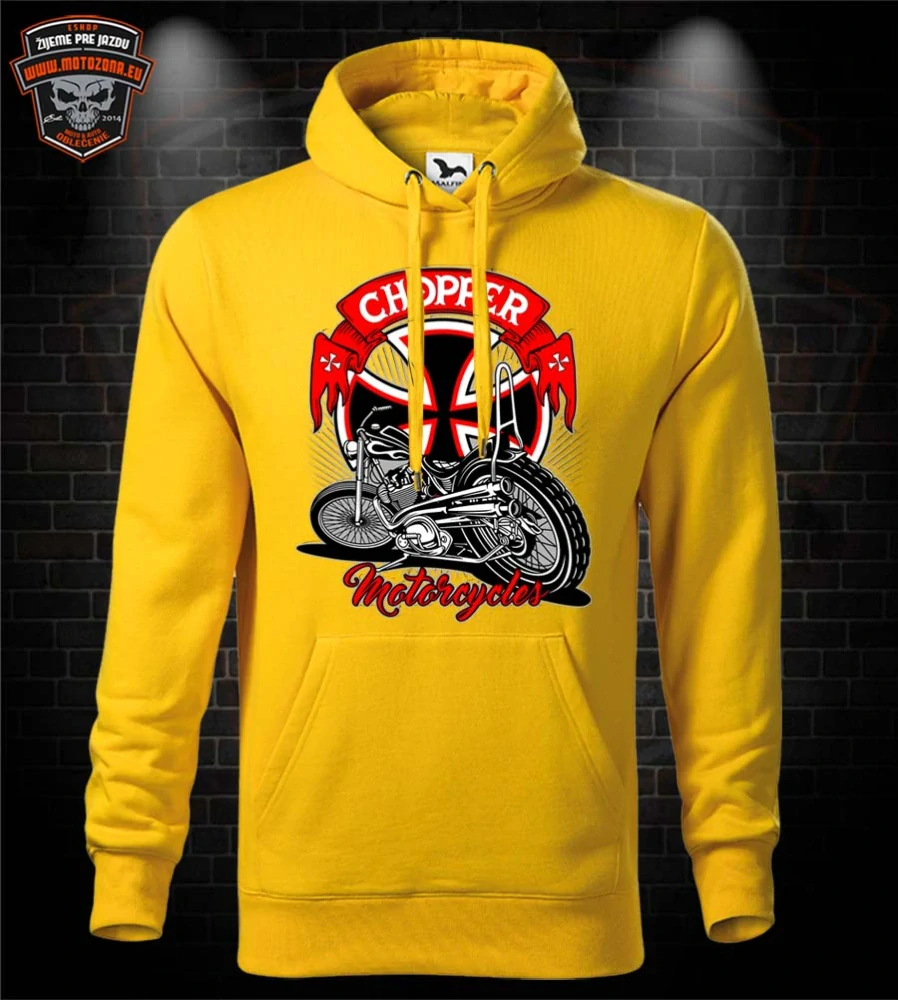 Kapucová motorkárska mikina Chopper Motorcycle