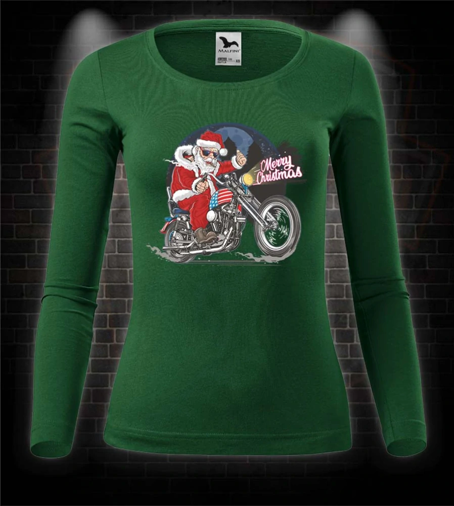 Dámske tričko s dlhým rukávom Merry Christmas