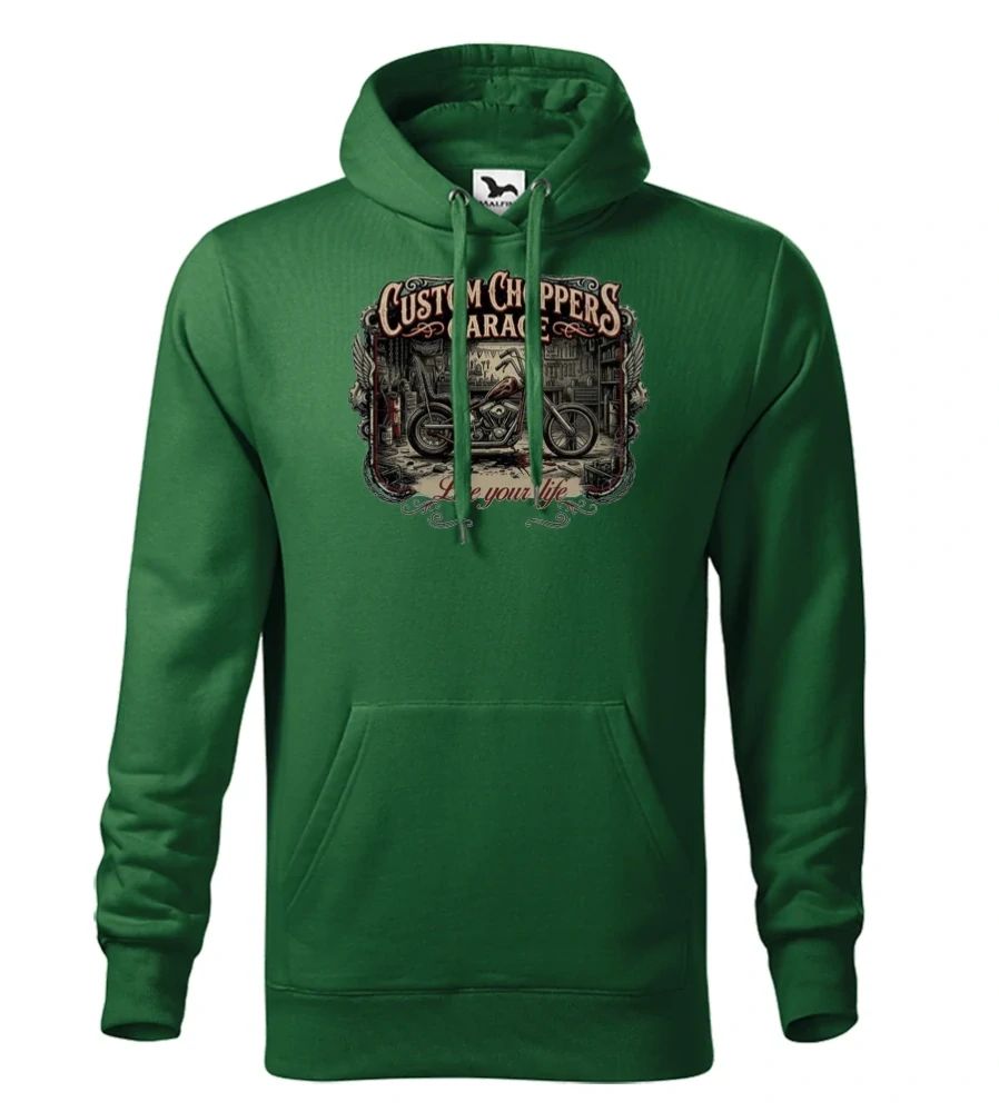 Pánska motorkárska mikina Custom Choppers Garage