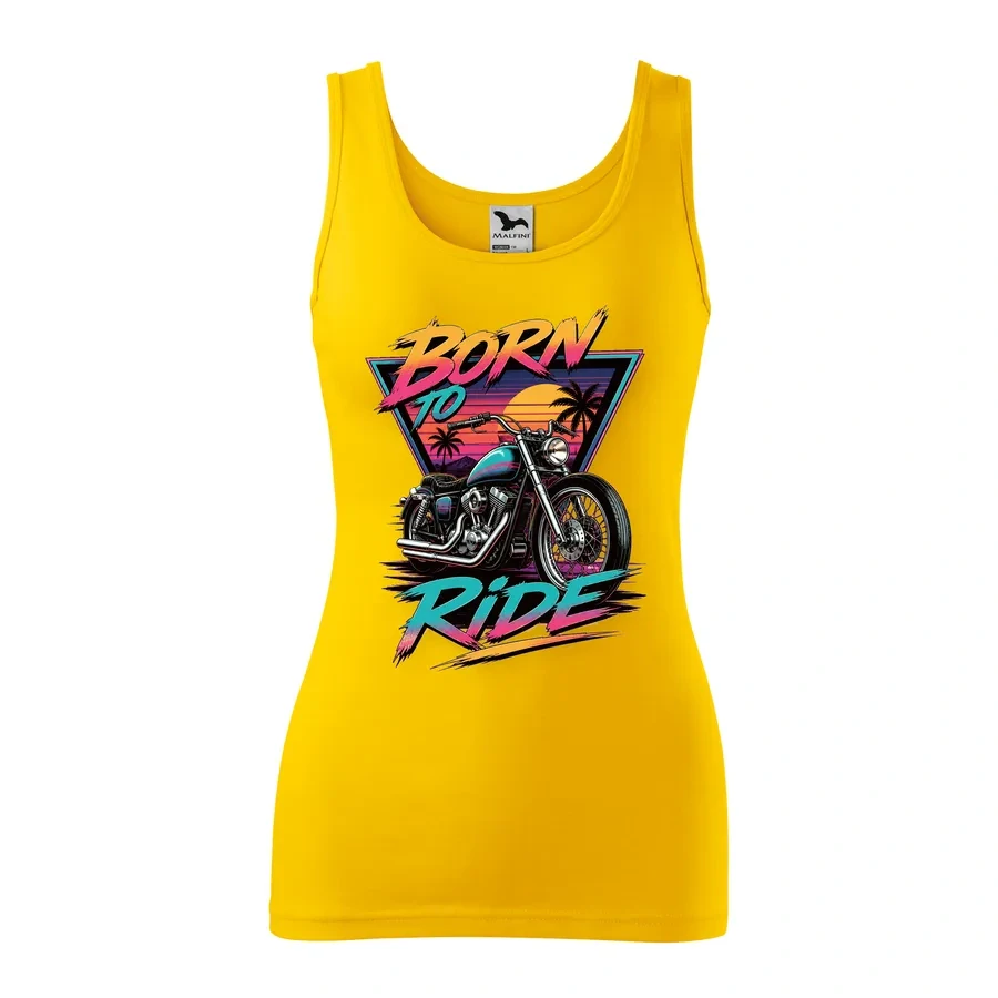 Dámske motorkárske tielko Born to Ride - Retro – Nostalgická jazda za slobodou