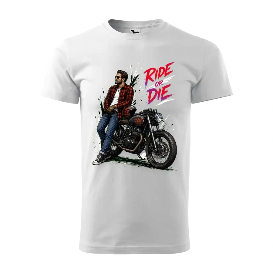 Motorkárske tričko Ride or Die - Cafe Racer | Štýl a sloboda