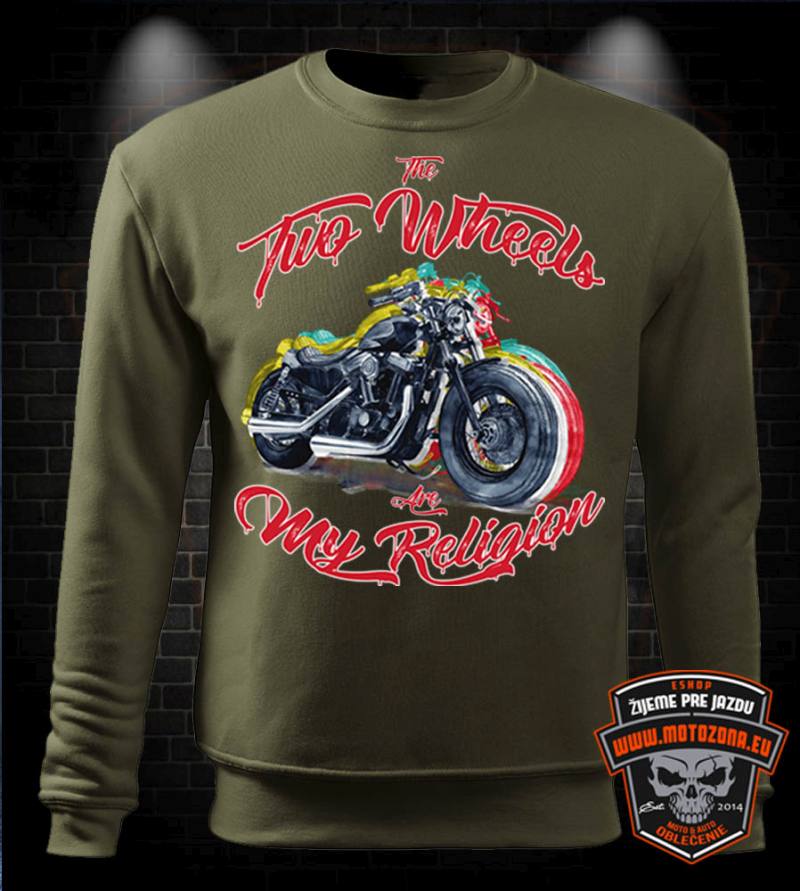 Mikina Two Wheels - My Religion