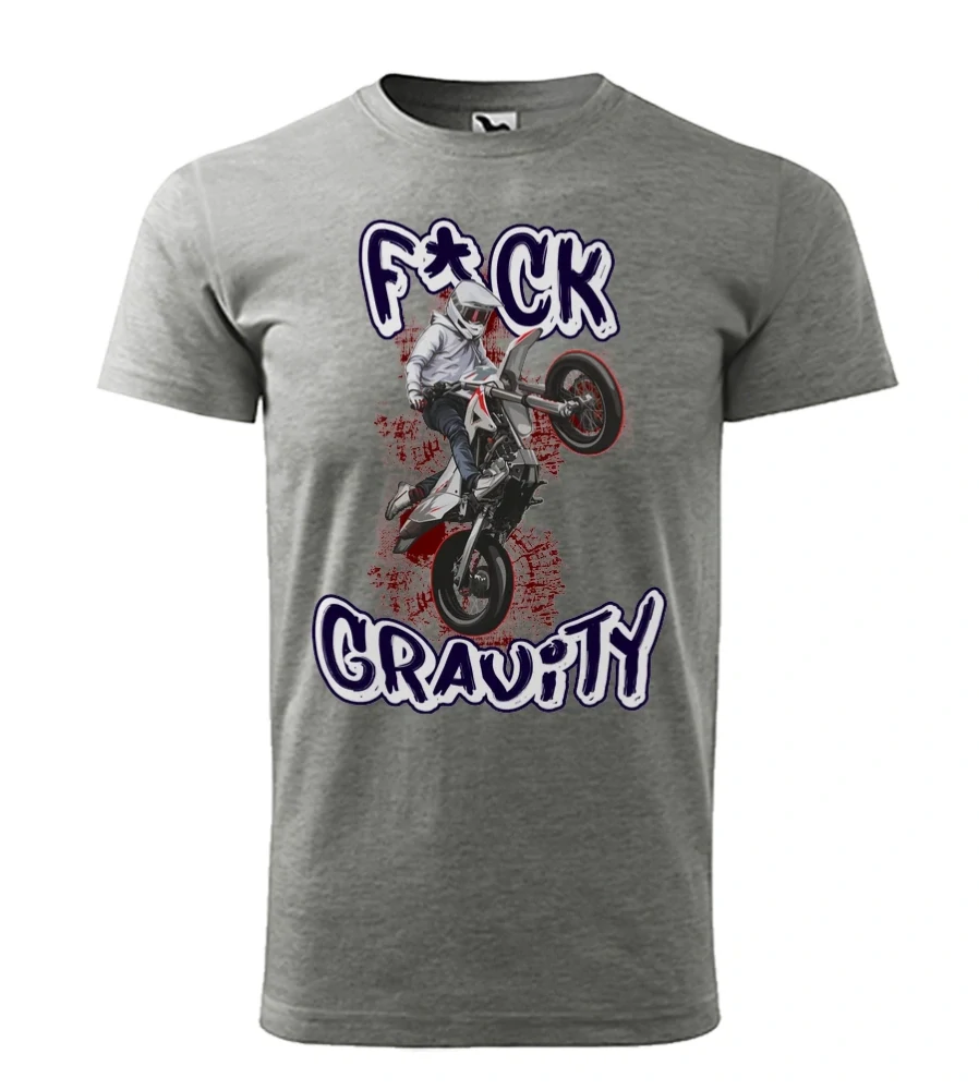 Motorkárske tričko Fuck Gravity | Pre stuntriderov