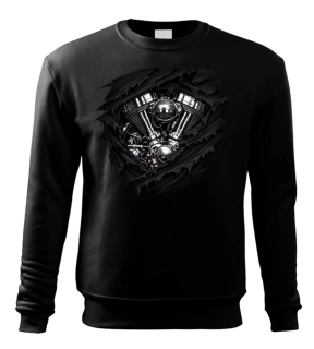 Motorkárska mikina V-twin body – Keď vám v hrudi bije poctivý dvojvalec