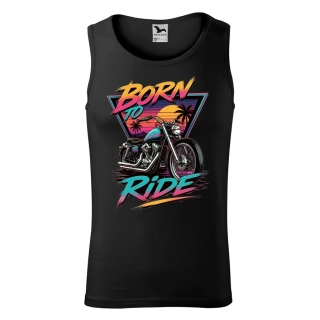 Pánske motorkárske tielko Born to Ride – Retro štýl 80. rokov
