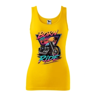 Dámske motorkárske tielko Born to Ride - Retro – Nostalgická jazda za slobodou