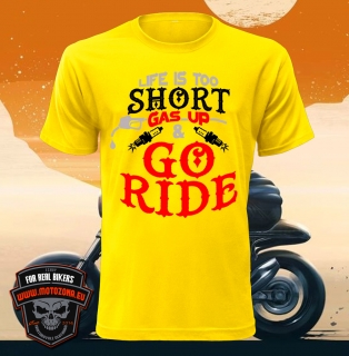 Motorkárske tričko Go Ride!