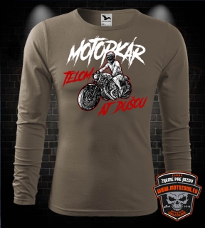 Mototričko s dlhým rukávom Motorkár telom aj dušou