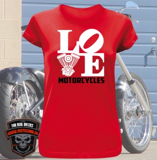 Dámske moto tričko Love Motorcycles